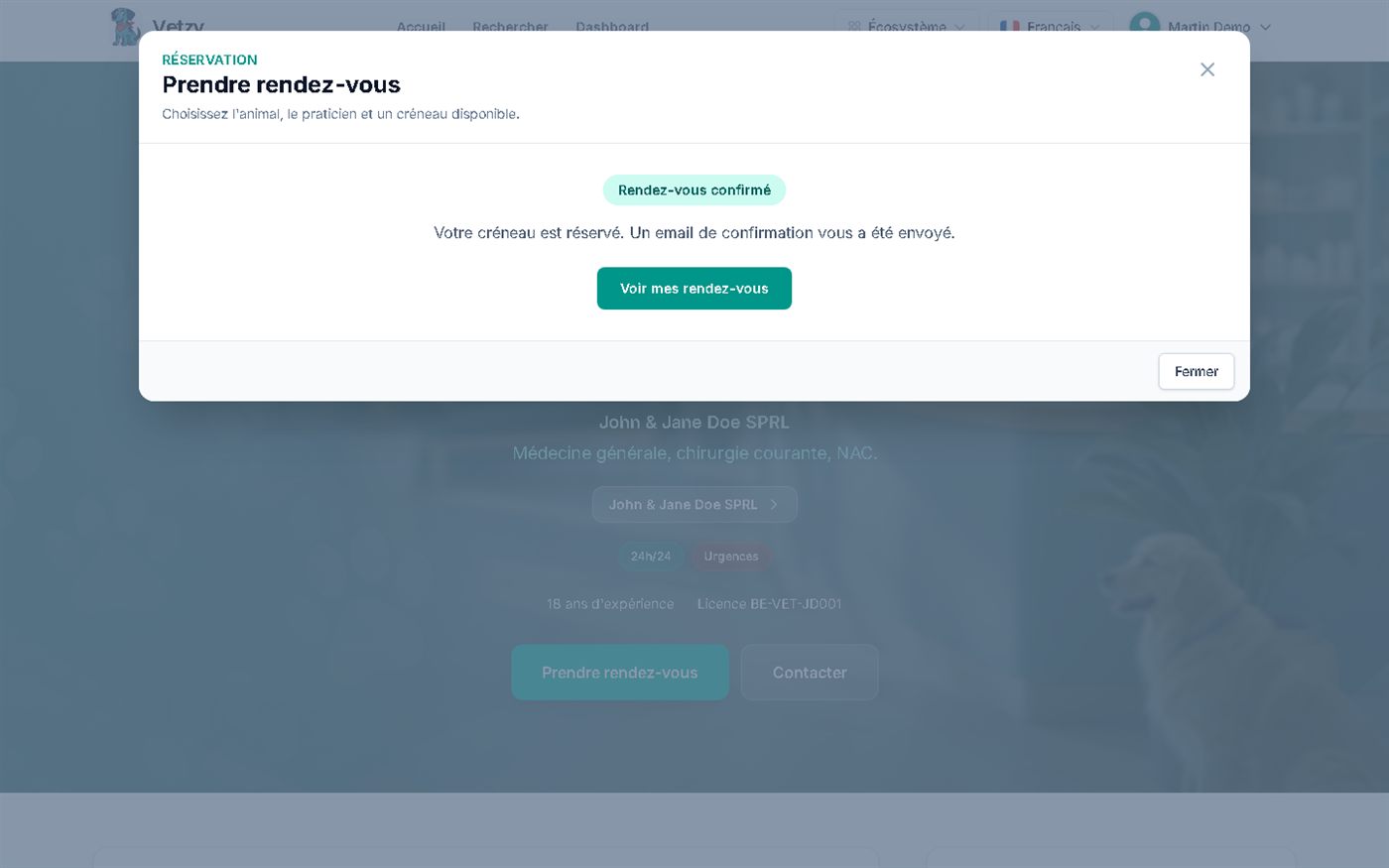 Bevestigen en de e-mail ontvangen